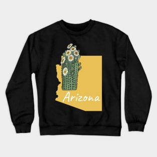 Arizona Saguaro Cactus State Flower Crewneck Sweatshirt